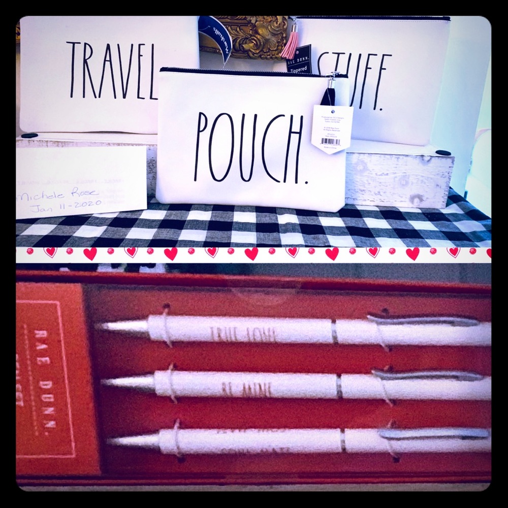 Rae Dunn zipper pouch bundle